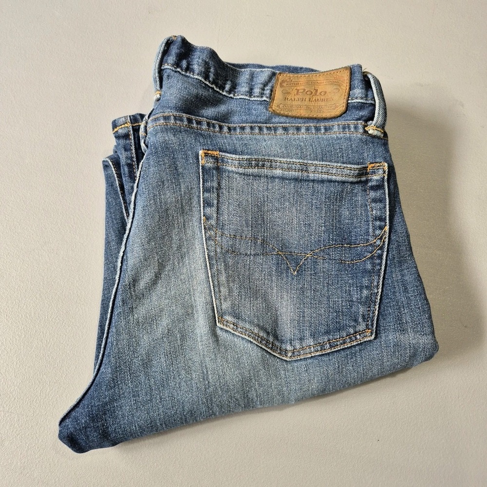 Polo Ralph Lauren Jeans Mens 32x34 Classic Fit Distressed Faded Stretch Cotton